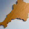 Devon & Cornwall Oak Map Wall Art - Image 2