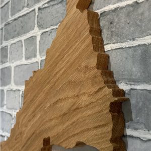 Devon Map Wall Art in Oak