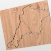 Devon & Cornwall Oak Map Wall Art - Image 7