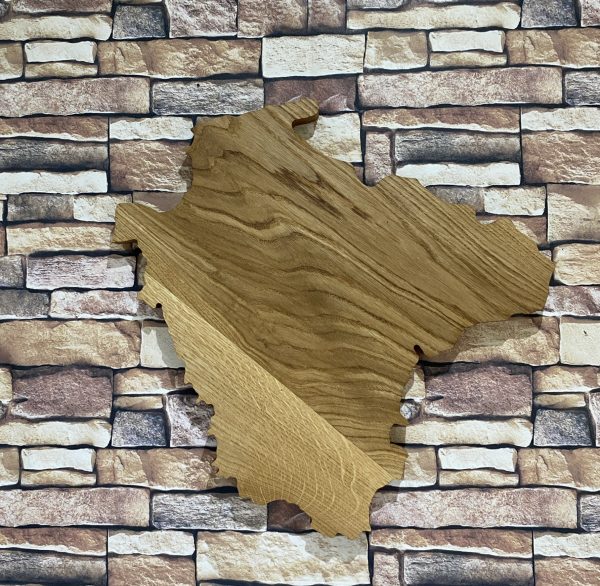 Devon Map Wall Art - Engraved