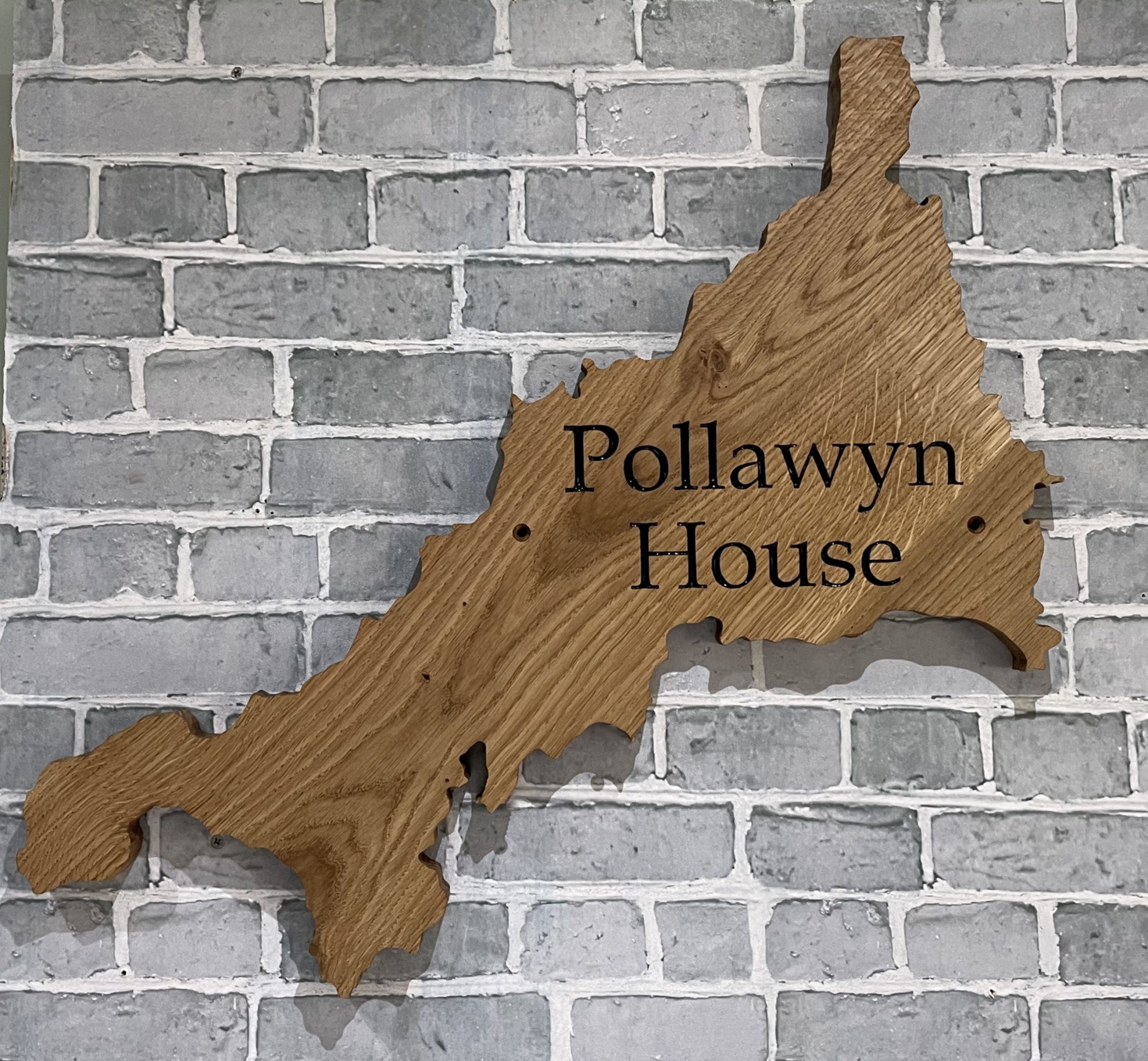 Cornwall Map House Sign