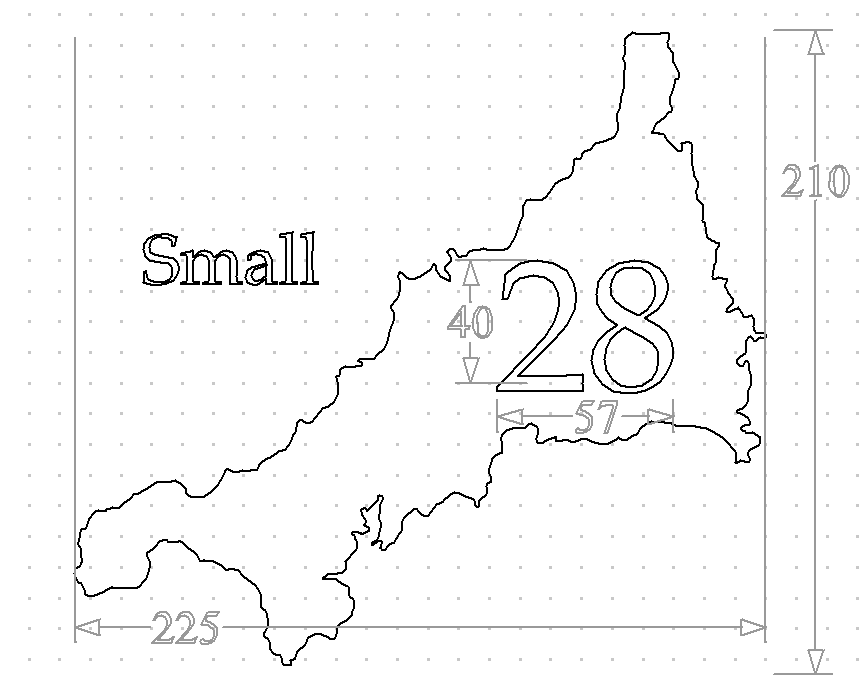 Cornwall Map House Sign - Image 11