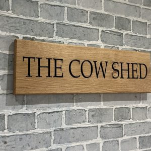 Large Oak House Sign - 14cm high