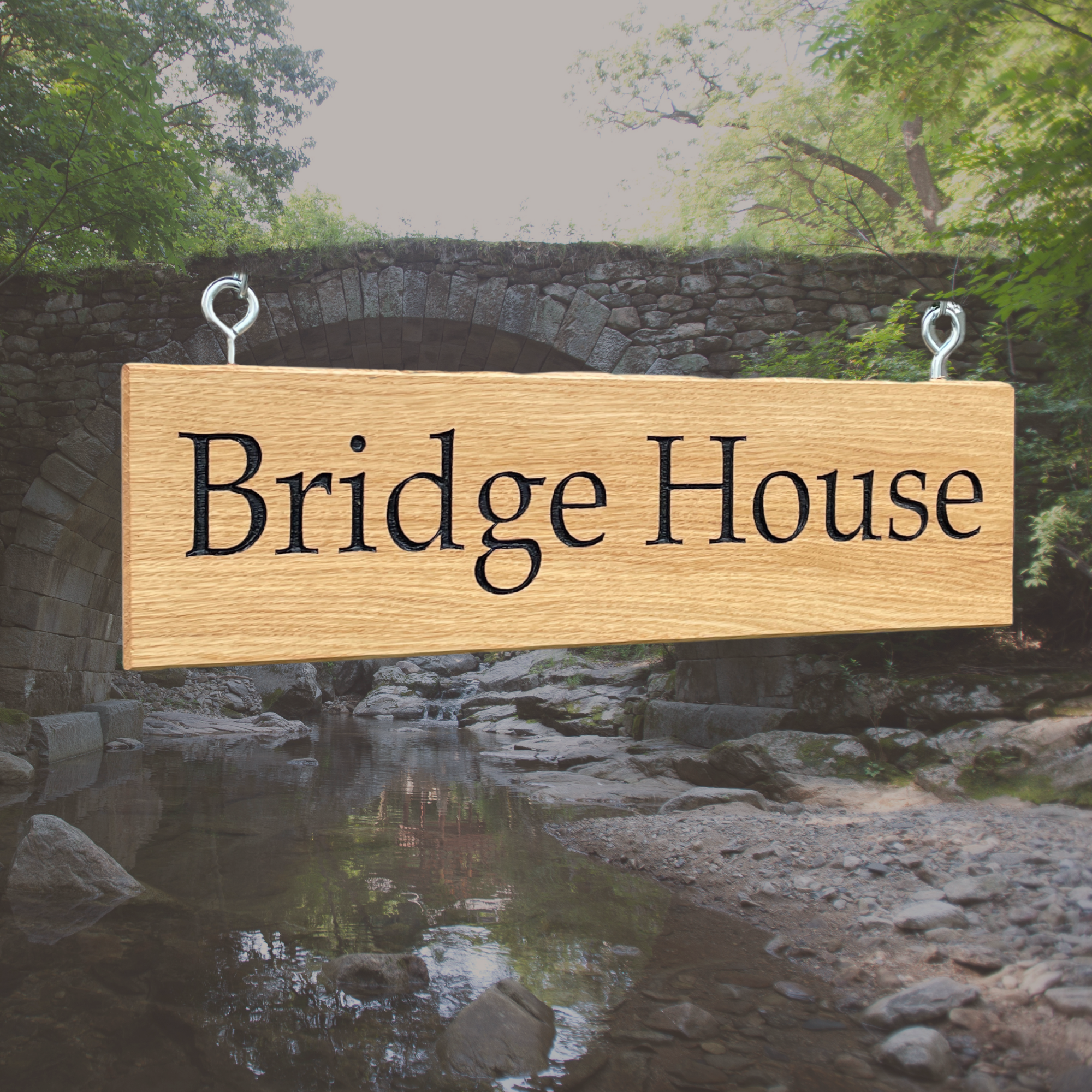 Oak House Sign - 14cm high - Image 3